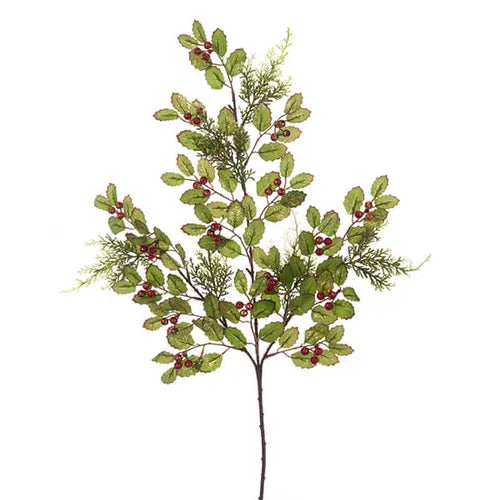 Glitter Holly Spray 70cm - Image 1
