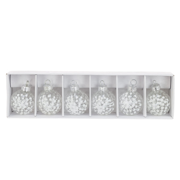 Glass Snowflake Place Card Holders – Set of 6