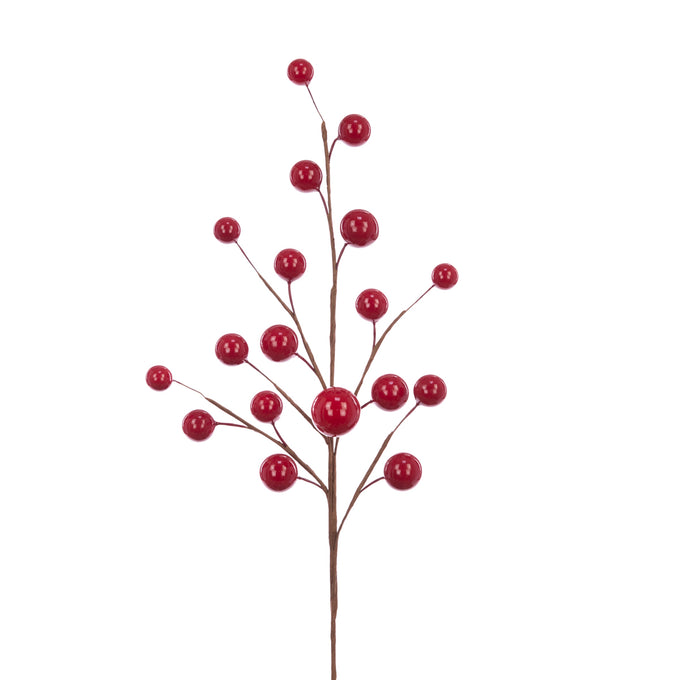 Large Red Berry Spray 46cm - Image 1