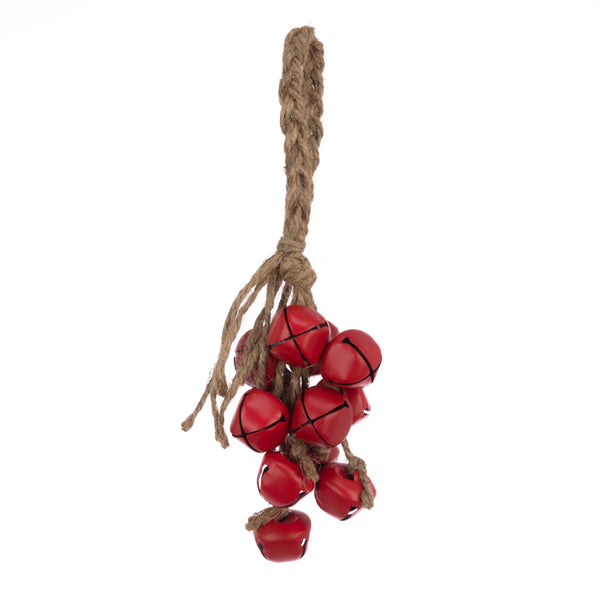Bunch of Red Bells with Sisal Hanger – 21cm