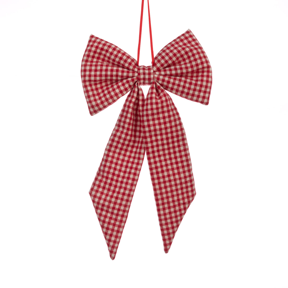 Red Gingham Bow – 29cm - Image 1