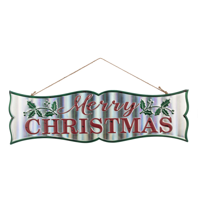 METAL Merry Christmas Sign 60cm - Image 1