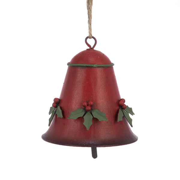 Metal Bell with Holly – 8cm