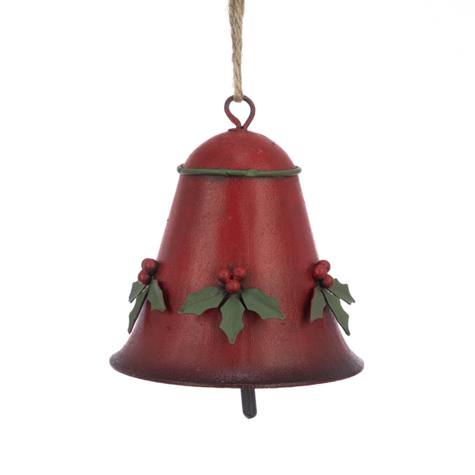 Metal Bell with Holly – 8cm - Image 1