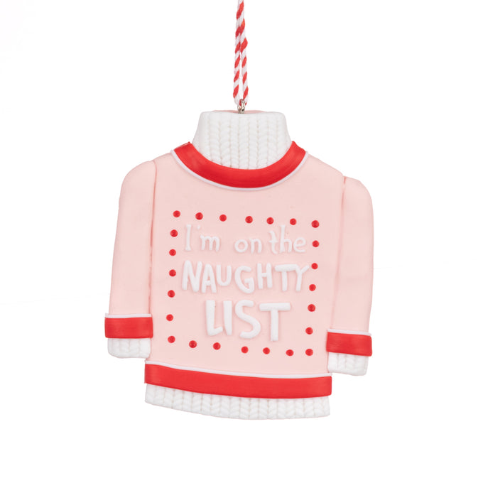 Naughty List Jumper Hanger 10cm - Image 1