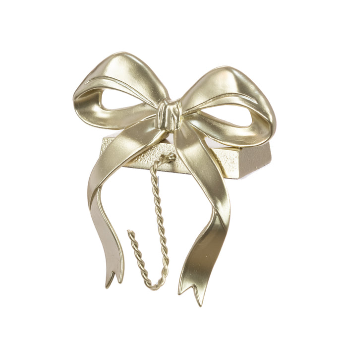 Gold Bow Stocking Holder 13cm - Image 1