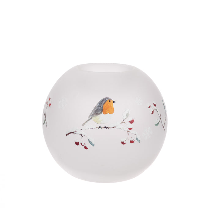 GLASS Robin Candle Holder 10cm - Image 1