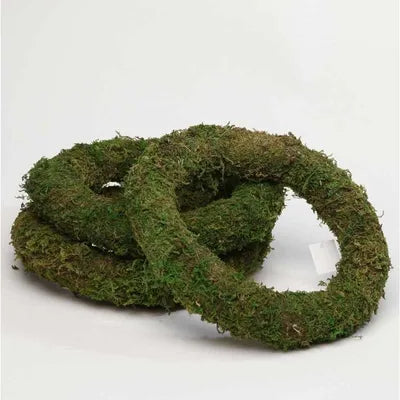 25cm (10") Green Moss  Wreath Ring - Image 1