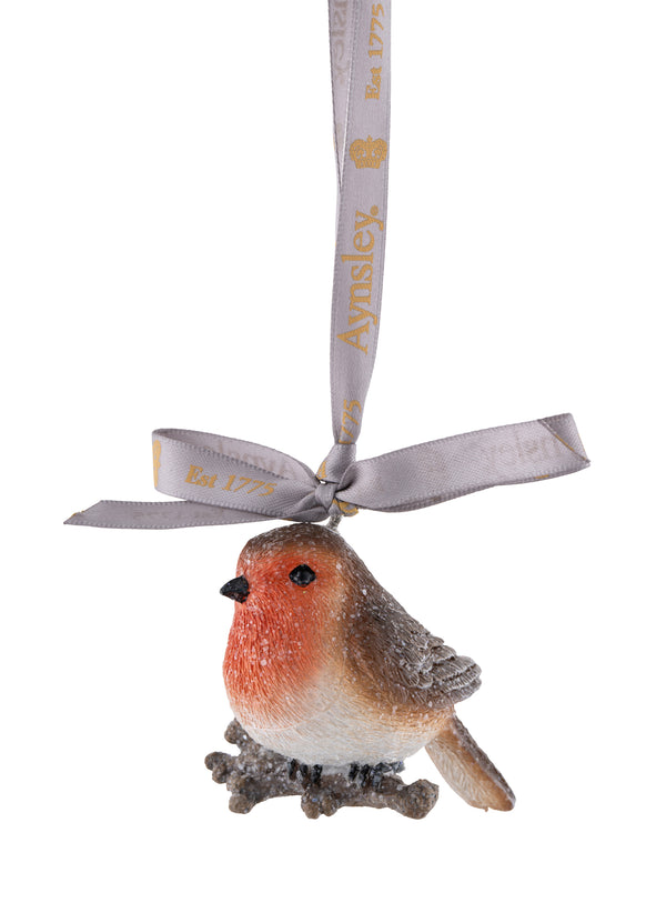 Christmas Glitter Robin - Hanging Ornament