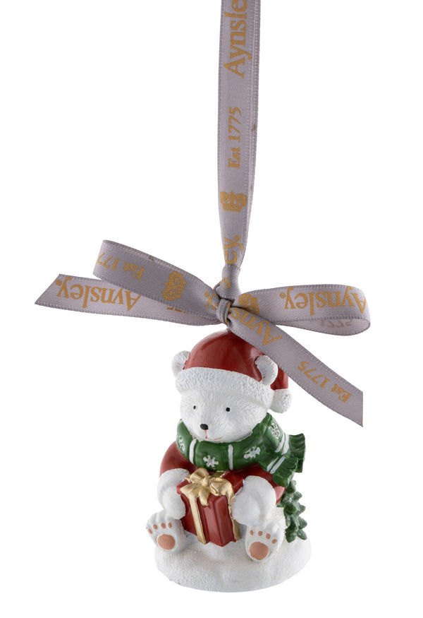 Aynsley Polar Bear & Gift Hanging Ornament