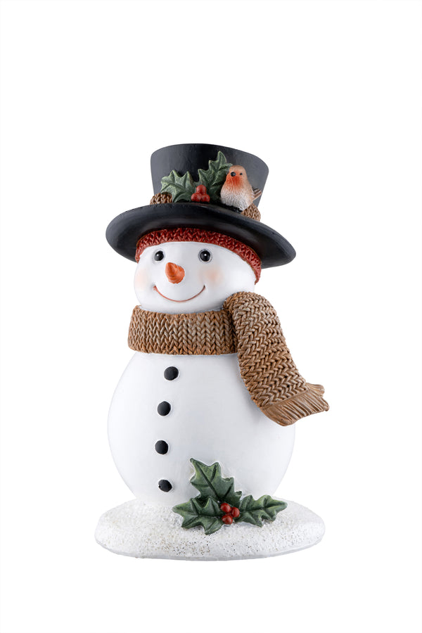 Snowman & Robin Figurine