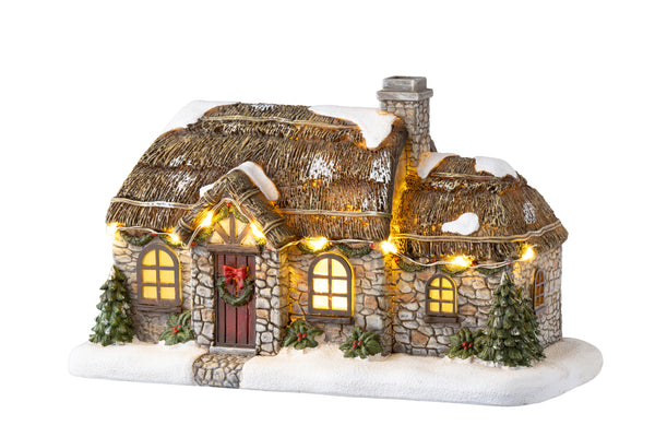 Aynsley Stone Thatched Cottage LED