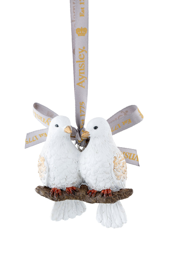 Aynsley Two Turtle Doves Hanging Ornament