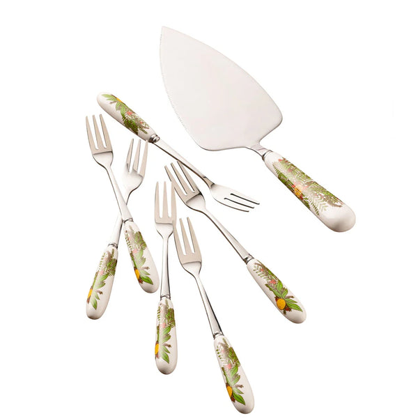 Aynsley Christmas Wreath Pastry Set – 6 Pastry Forks & Cake Server