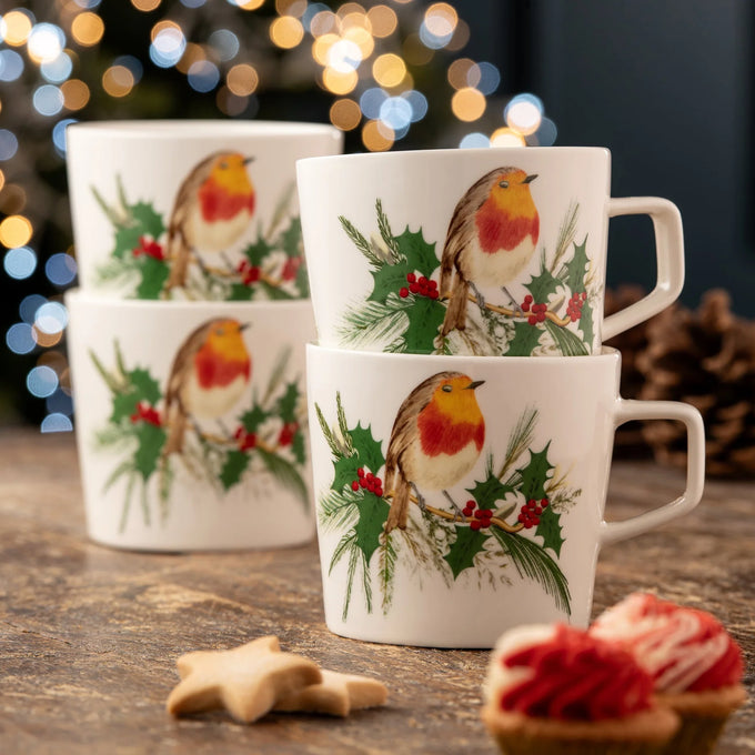 Christmas Little Robin Christmas Tree Mugs - Image 2