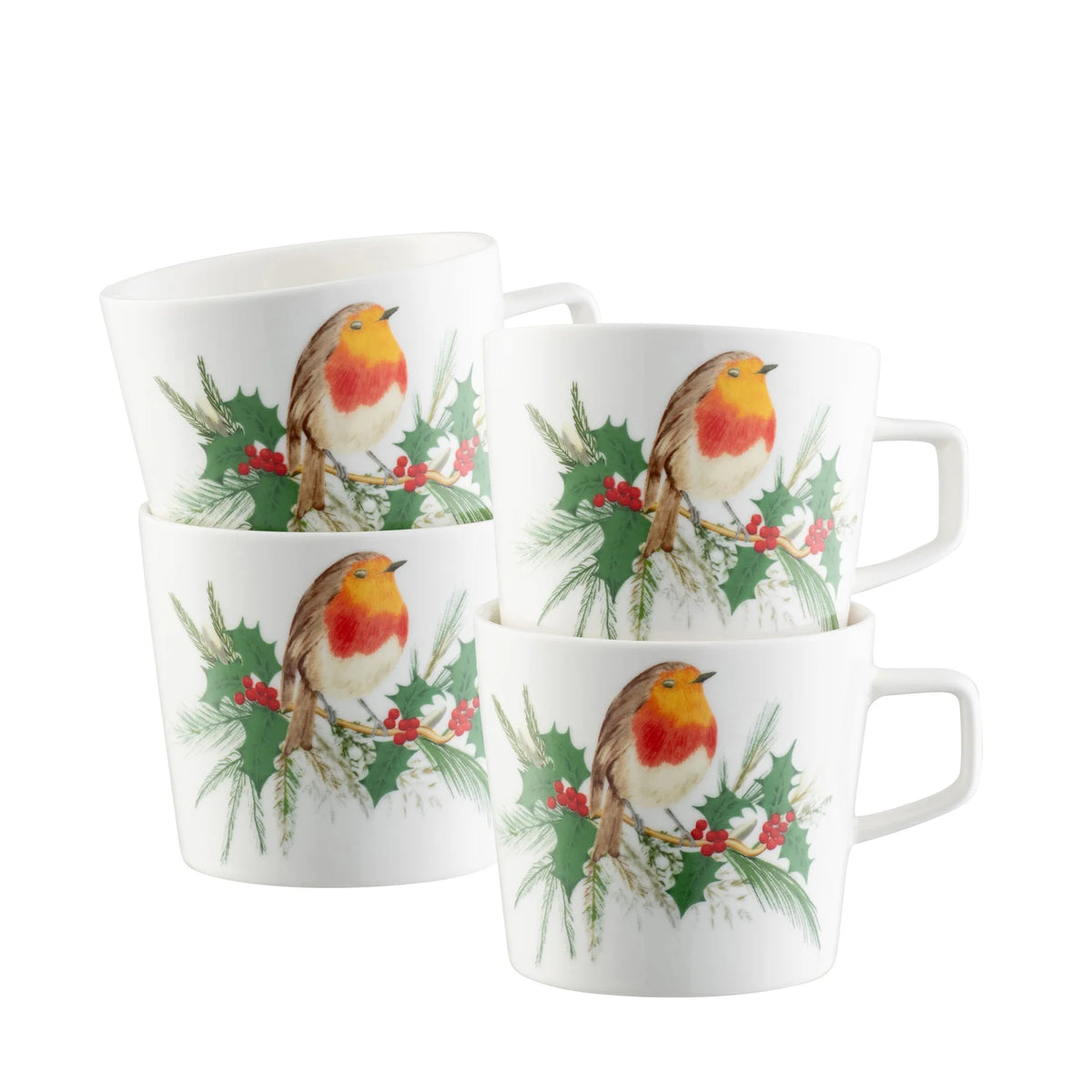 Christmas Little Robin Christmas Tree Mugs - Image 1