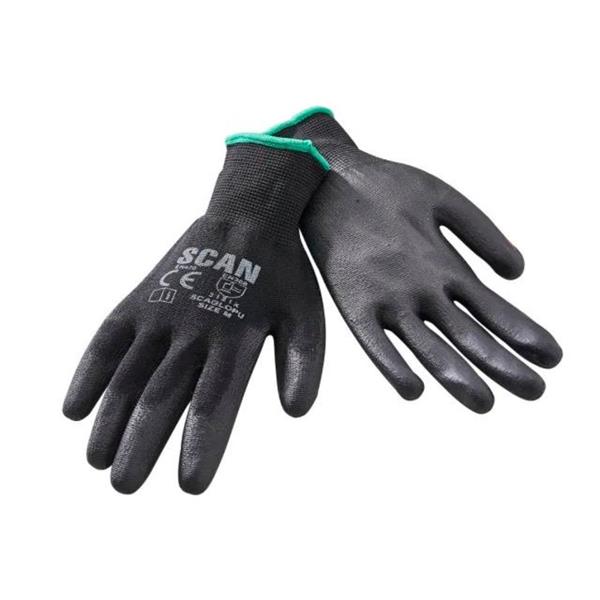 Scan Gloves Pu Black 5Pk - Image 1