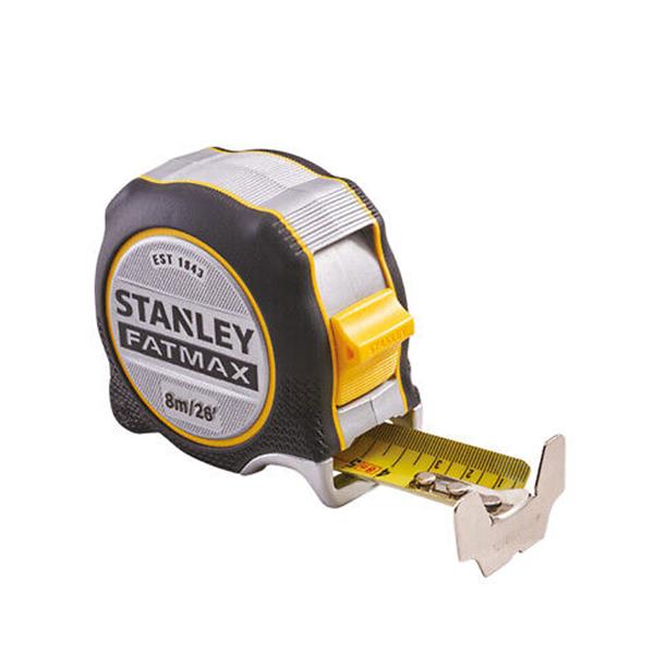 Stanley Extreme Tape 8M 26Ft with finger brake, double-sided print, Bi-Material lock, oversized hook – Keans Claremorris