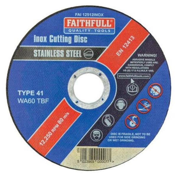 Faithfull 115mm (4.5") Inox Discs | XMS25CUTOFF - Image 1