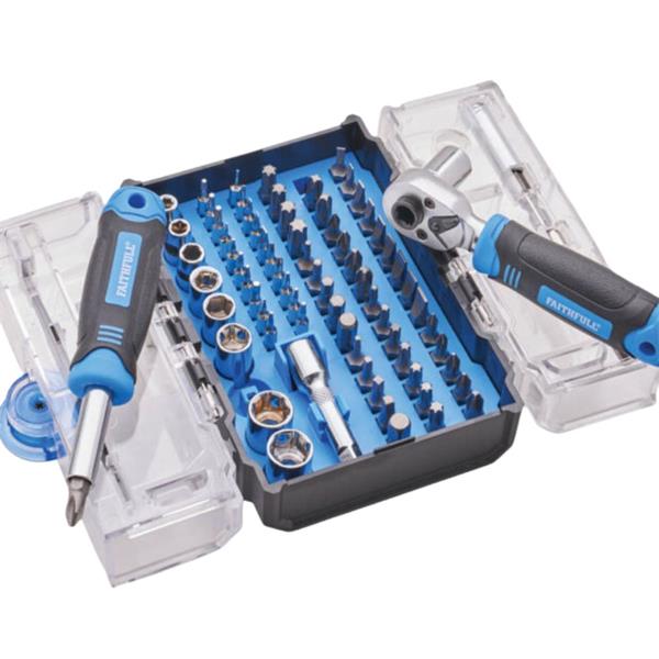 Faithfull 78 Piece Screwdriver Bit & Socket Set | XMS25SDSET78 - Image 1