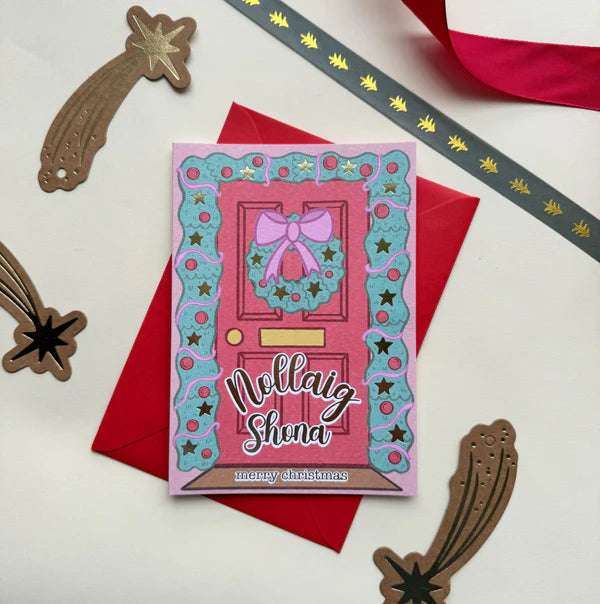 Christmas Door Card (Gold Foil)