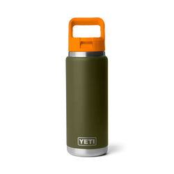 Yeti Rambler 26 Oz Colour Straw Bottle Olive/King Crab Keans Claremorris