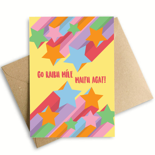Thanks a Million Star Card with A6 size, 350gsm silk card, eco-friendly envelope, congratulatory greeting – Keans Claremorris