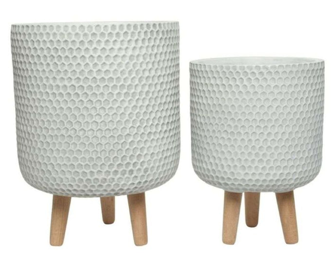 Zoe Handmade 3 Legs- Fibre Clay - White Keans Claremorris