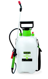 Green Craft 5L pressure sprayer with adjustable nozzle, durable braided hose, translucent tank, and shoulder straps – Keans