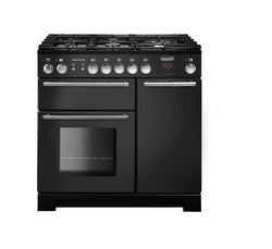 Rangemaster Infusion 90CM Dual Fuel Range Cooker with oven and gas hob, available at Keans Claremorris.