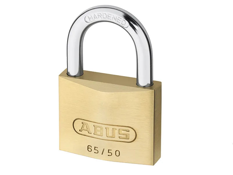 Abus 65 Series 40mm brass padlock with hardened steel shackle, precision pin tumbler, automatic locking – Keans Claremorris