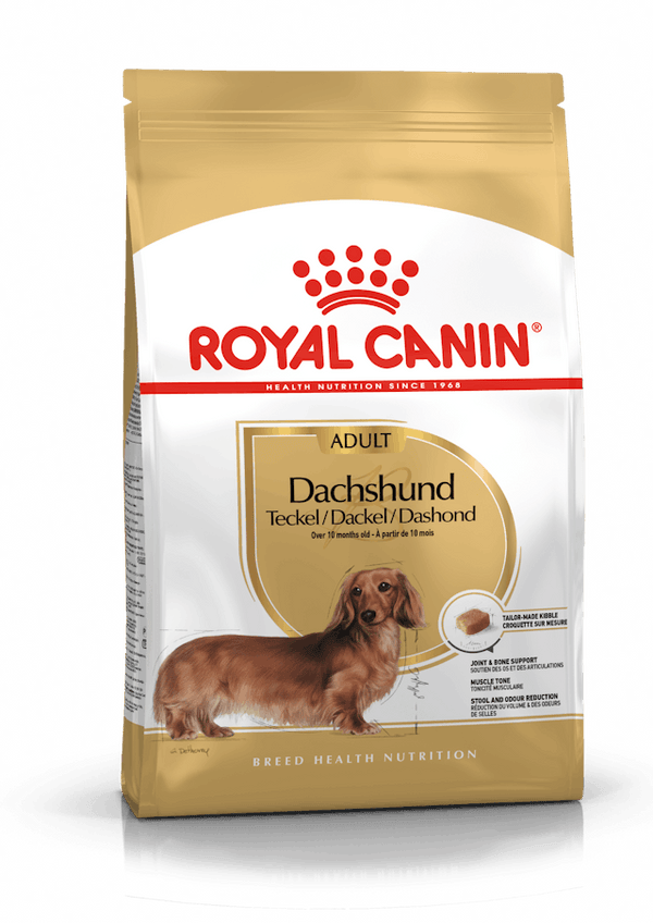 Royal Canin Dachshund Adult 7.5kg dog food for joint support, muscle tone, odor control, and dental health – Keans