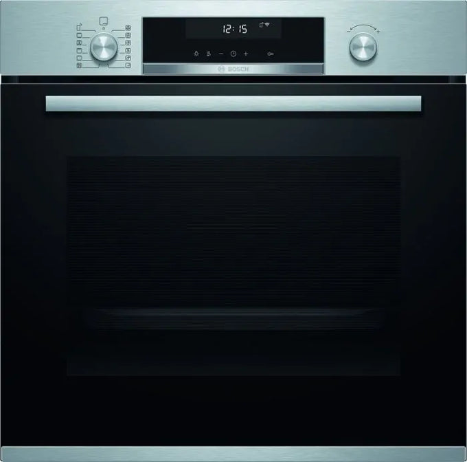 Bosch Series 6 Pyrolytic Multifunction Oven 71L with MeatProbe, self-cleaning, metallic finish – Keans Claremorris