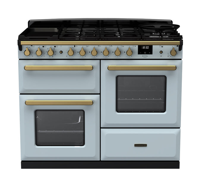 Rangemaster Dual Fuel Estel Deluxe 110cm Antique Brass Trim - Image 4