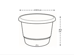 Amiga Round Pot 30cm in Theatre Red – durable cookware, vibrant color, available at Keans Claremorris