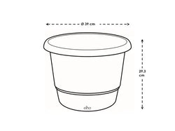 Amiga Round Pot 40cm in Thyme Green by Keans Claremorris – Durable, stylish planter for indoor and outdoor use