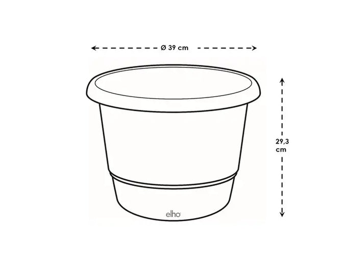 Amiga Round Pot 40cm in Thyme Green by Keans Claremorris – Durable, stylish planter for indoor and outdoor use