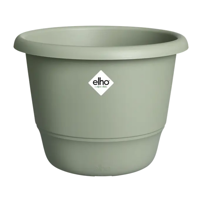Amiga Round Pot 40cm in Thyme Green – durable garden planter by Keans Claremorris