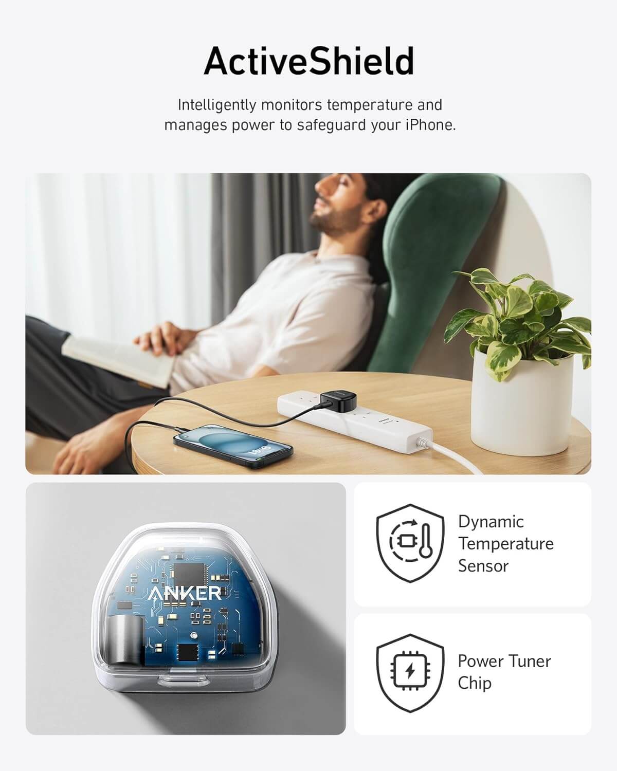 Anker 511 Nano Pro 20W USB-C Charger with Cable, White UK Version – Fast Charging | Keans Claremorris