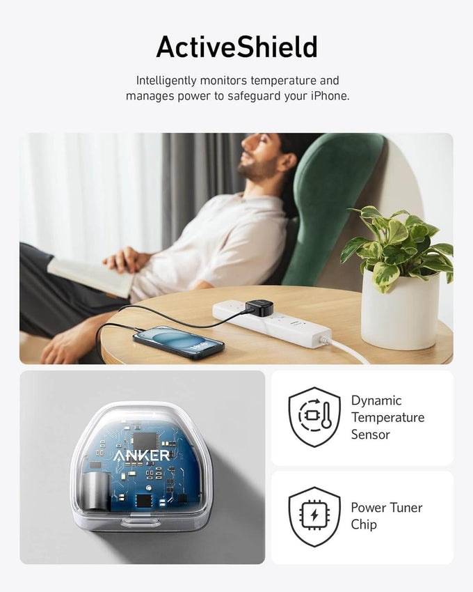 Anker 511 Nano Pro 20W USB-C Charger with Cable, White UK Version – Fast Charging | Keans Claremorris