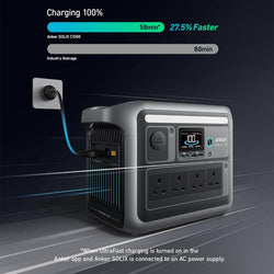 Anker Solix C1000 Power Station portable battery with multiple outlets, ideal for outdoor use – available at Keans