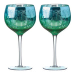 Load image into Gallery viewer, Set of 2 Peacock Gin Glasses
