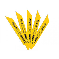 DeWalt Bi-Metal Reciprocating Blade for Metal 152mm x 18 TPI (Pack 5)
