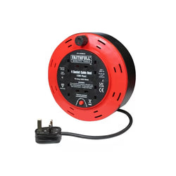 Faithfull 10m 240V  10A 4 Socket Cable Reel
