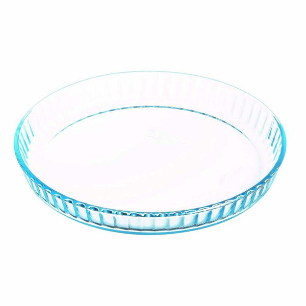Pyrex 25cm flan dish, borosilicate glass, scratch-resistant, oven to freezer safe, dishwasher and microwave safe - Keans