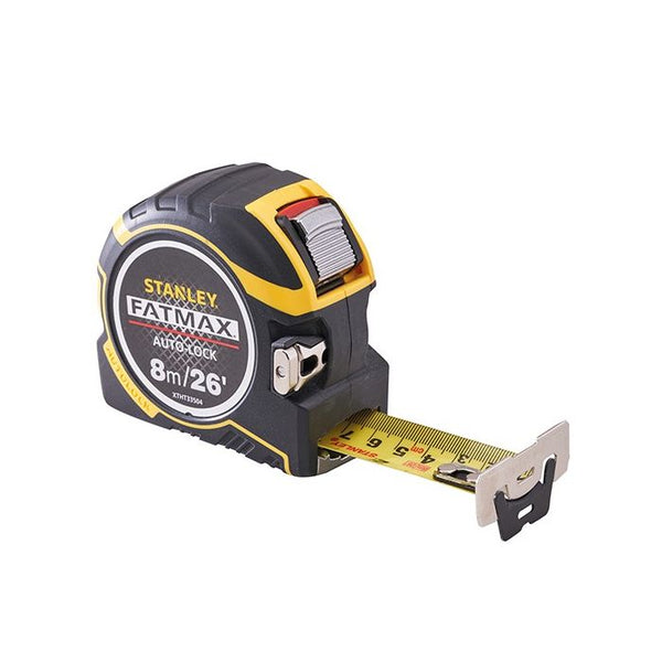 Stanley FatMax 8m Autolock Tape Measure with ergonomic grip, Mylar coated blade, Tru-Zero end hook – Keans Claremorris