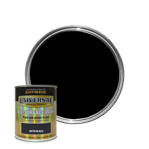 Painters Touch Universal Satin Black 750ml spray paint and primer all-in-one for durable, superior coverage - Keans