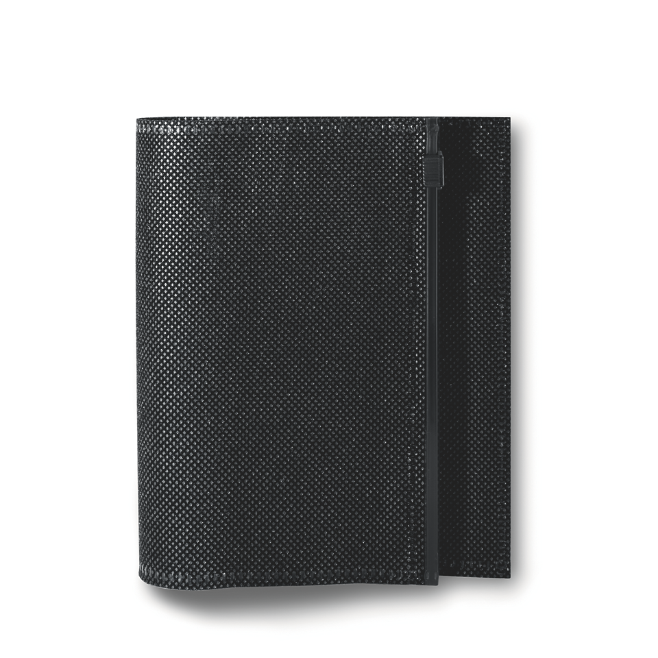 Closed black textured carrying pouch for Philips Multigroom series 3000 grooming kit