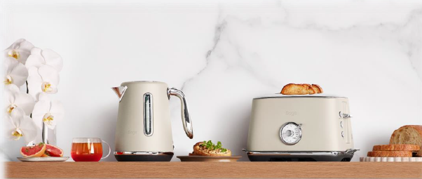Sage The Toast Toaster Select Luxe Almond with extra-wide slots, sleek design – available at Keans Claremorris