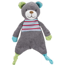 Junior Plush Bear Dog Toy with squeaker, crackling body, durable polyester fabric – 28cm, from Keans Claremorris.
